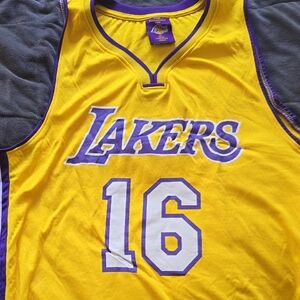 GASOL Lakers Yellow and Purple Jersey New without tag. Never worn